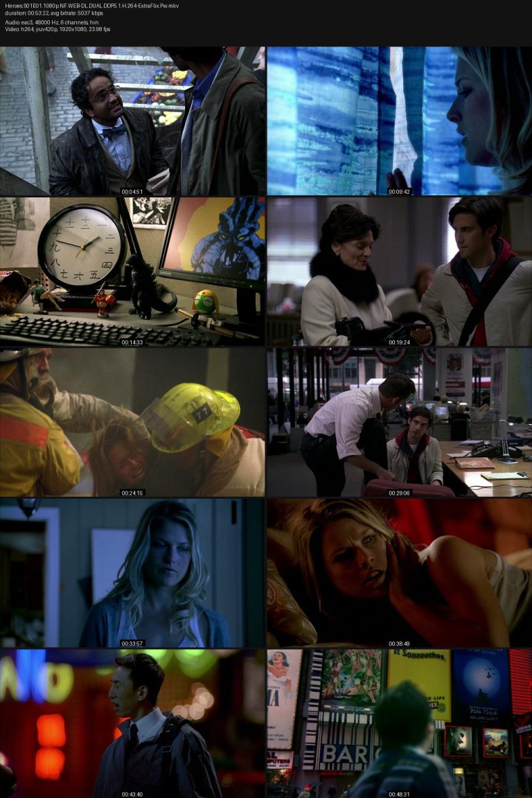 Heroes Season 1 (2006) [Hindi-English] 1080p 720p 480p Netflix WEB-DL ESubs Screenshots