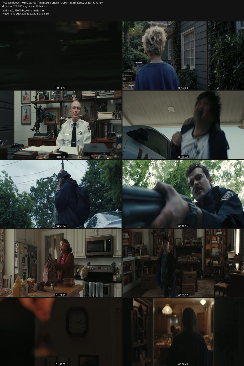 Weapons (2025) [Hindi (Unofficial Dub)-English] 1080p 720p 480p BluRay ESubs Screenshots